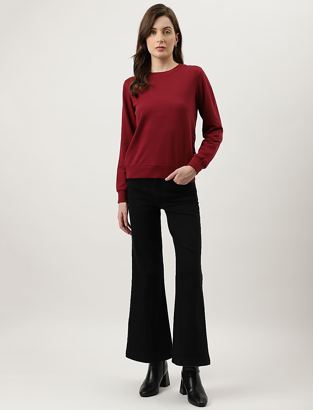 Plain Crew Neck Sweatshirt