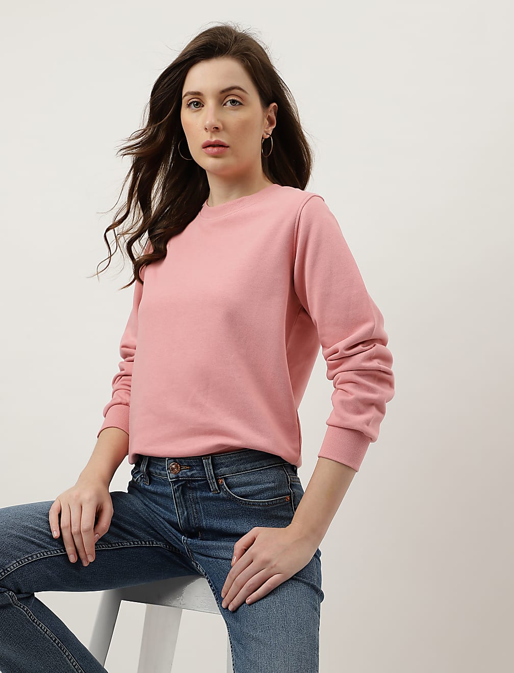 Plain Crew Neck Sweatshirt