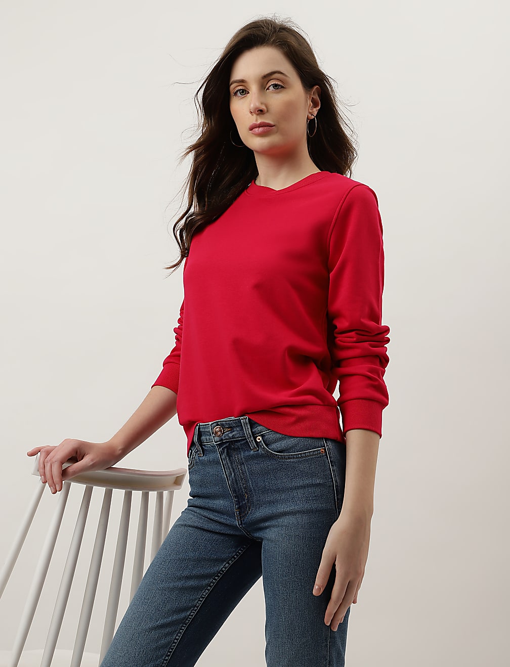 Plain Crew Neck Sweatshirt