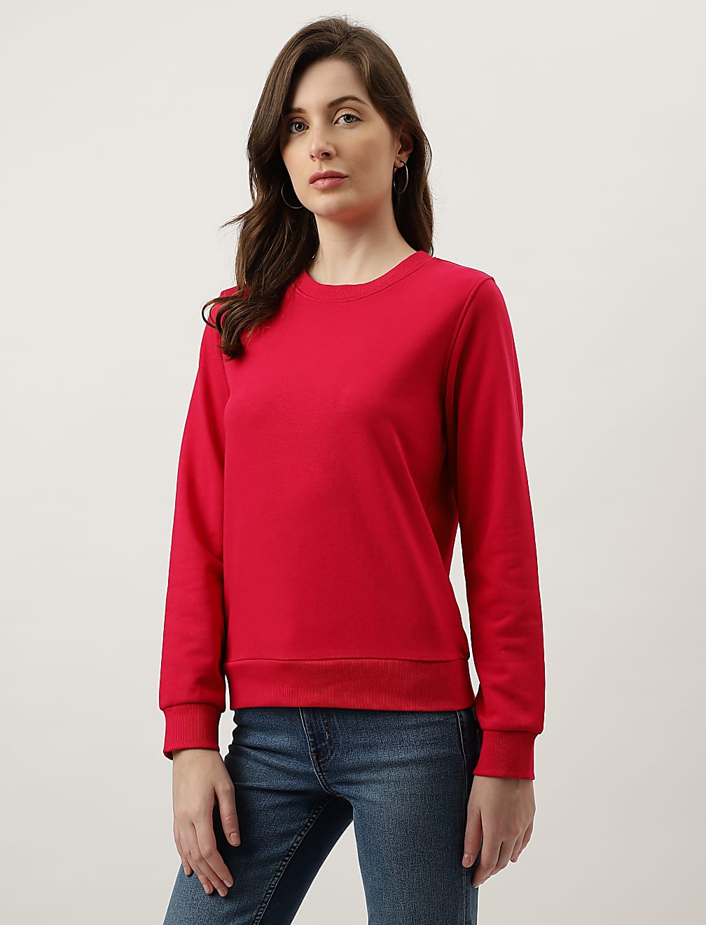 Plain Crew Neck Sweatshirt