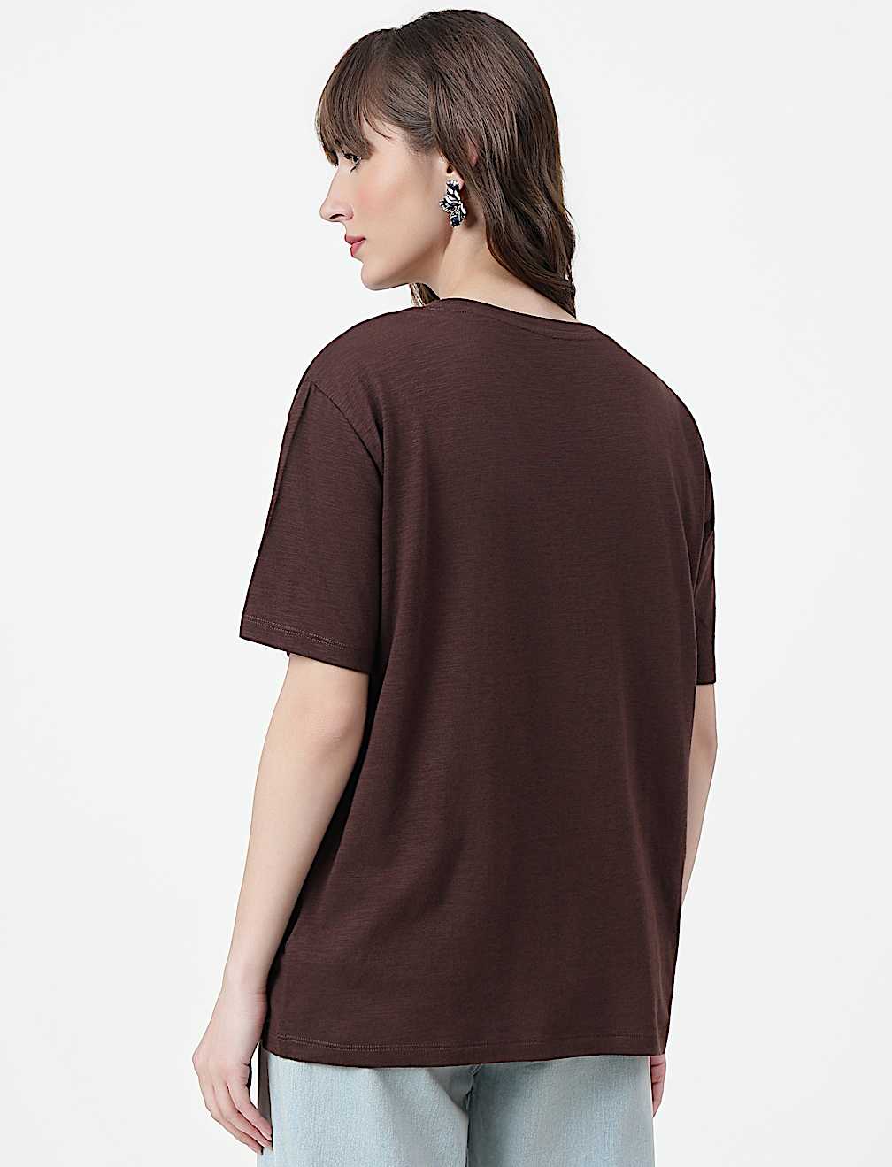 Cotton Rich Plain Crew Neck T-Shirt