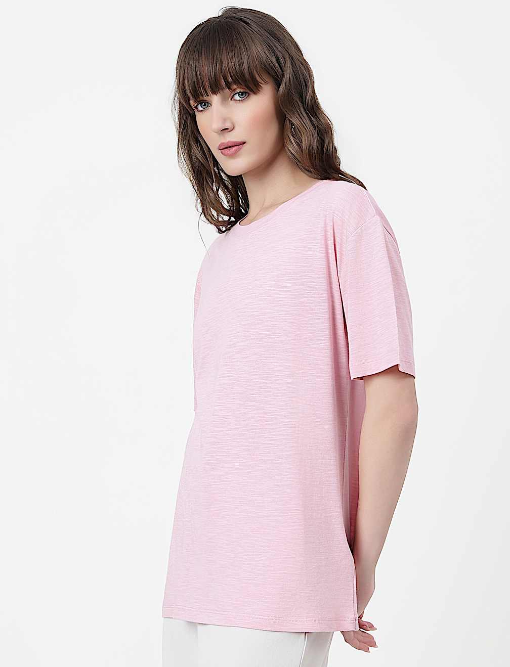 Cotton Rich Plain Crew Neck T-Shirt