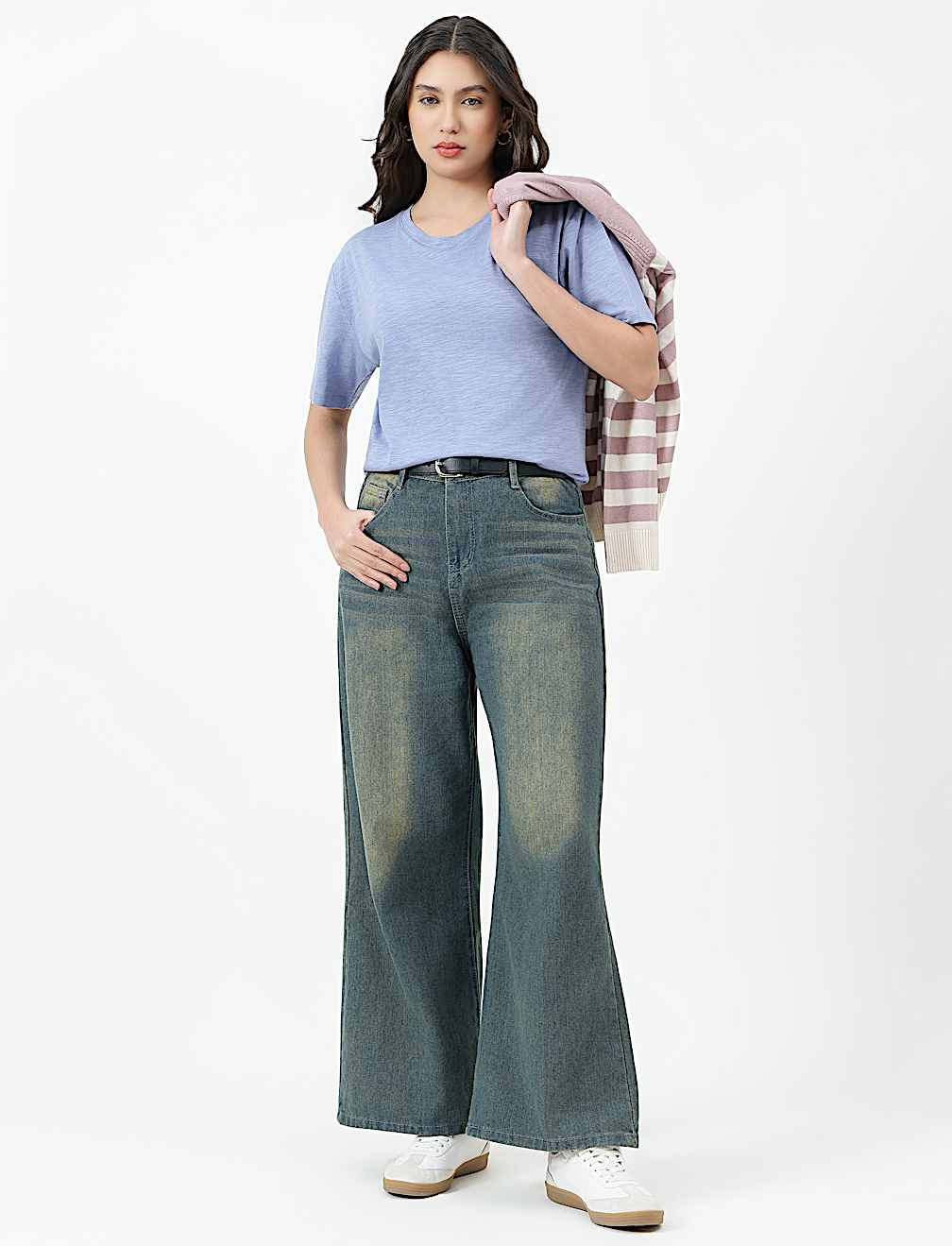 Cotton Rich Plain Crew Neck T-shirt