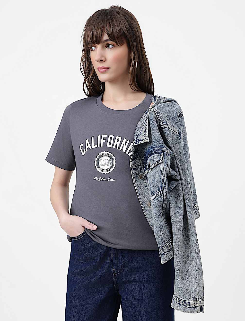 Pure Cotton Typography Crew Neck T-Shirt