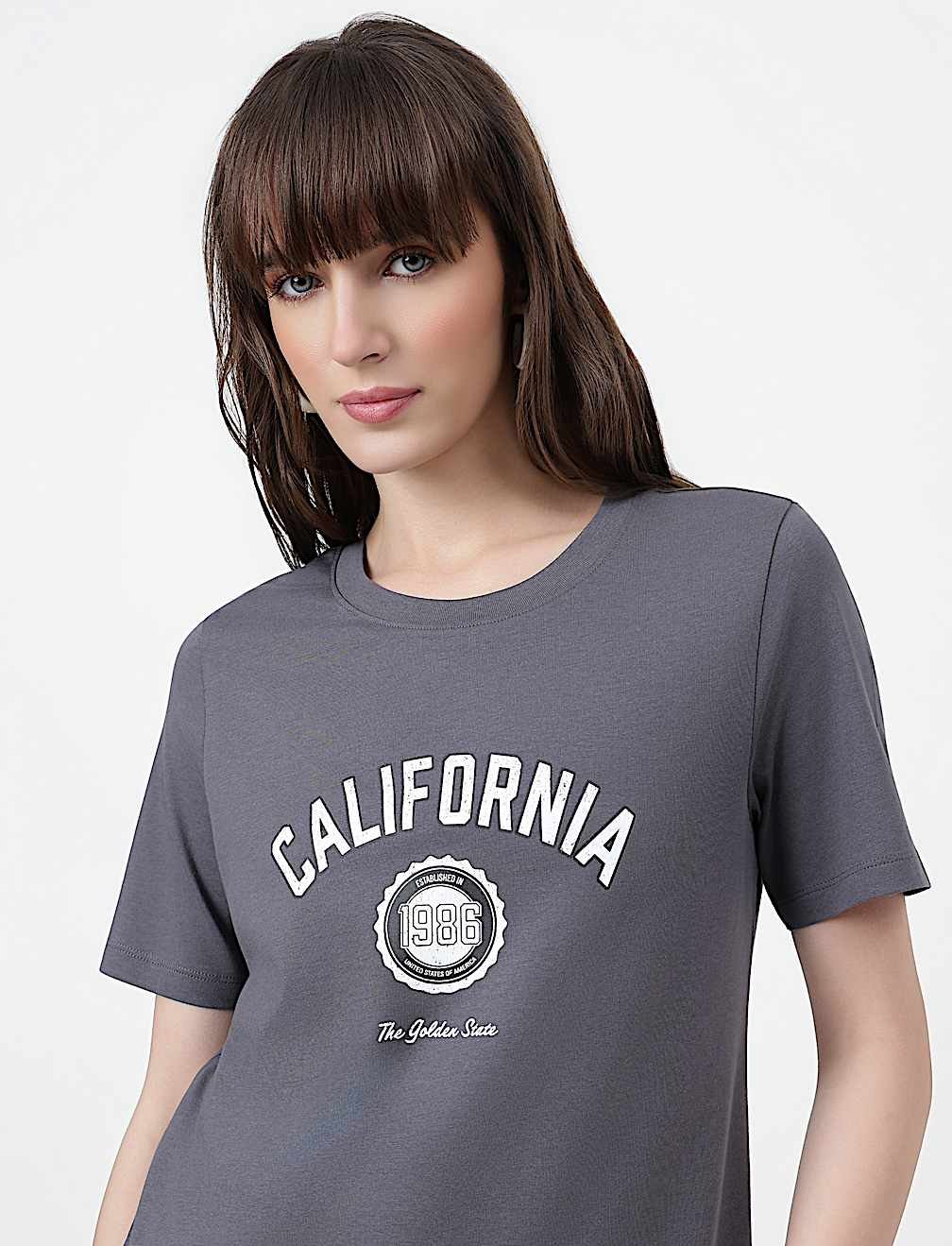 Pure Cotton Typography Crew Neck T-Shirt