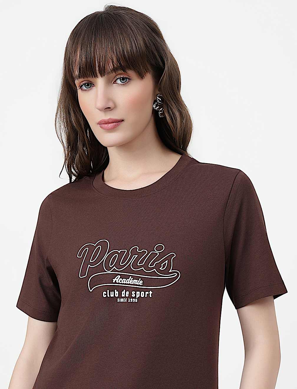 Pure Cotton Typography Crew Neck T-Shirt