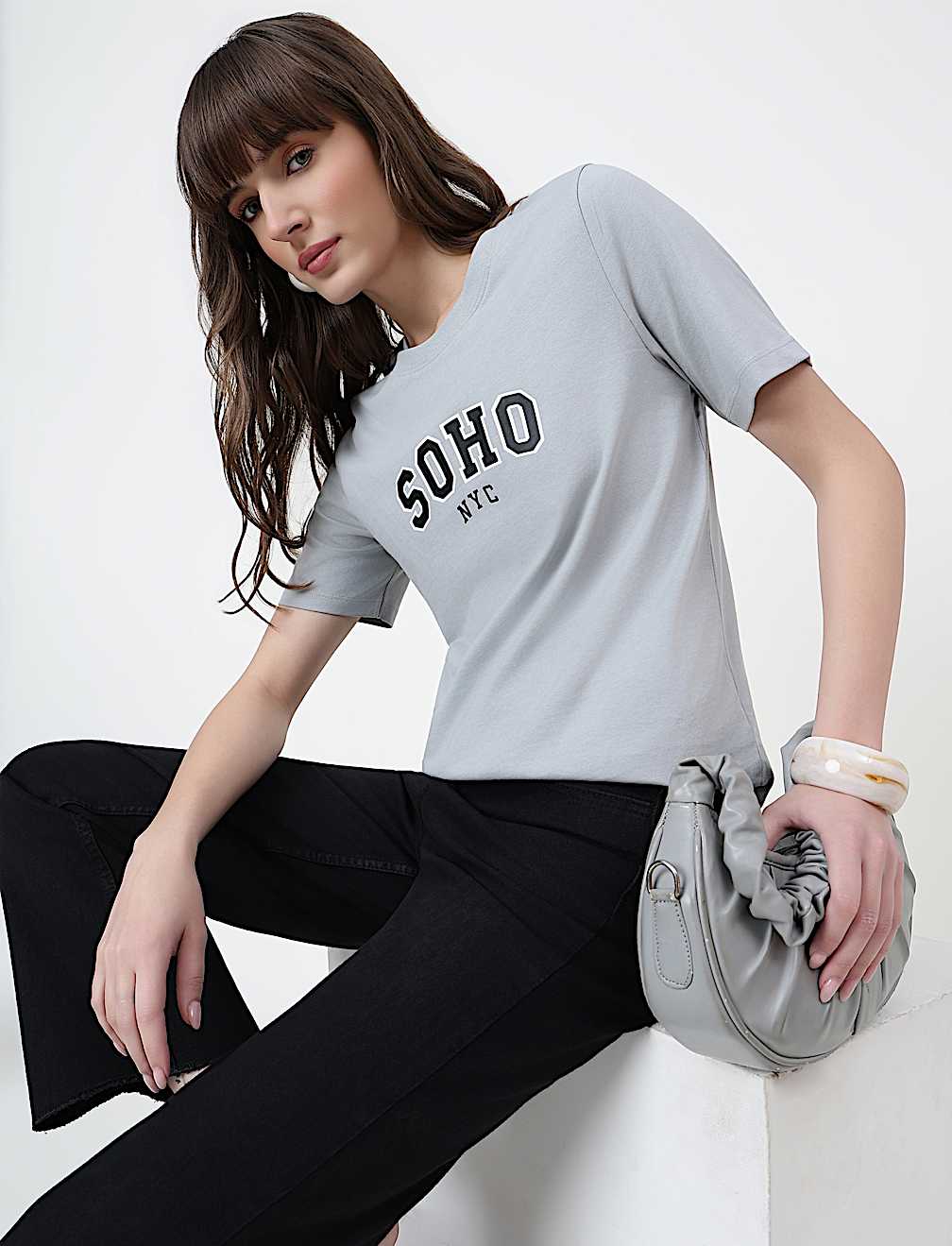 Pure Cotton Typography Crew Neck T-Shirt