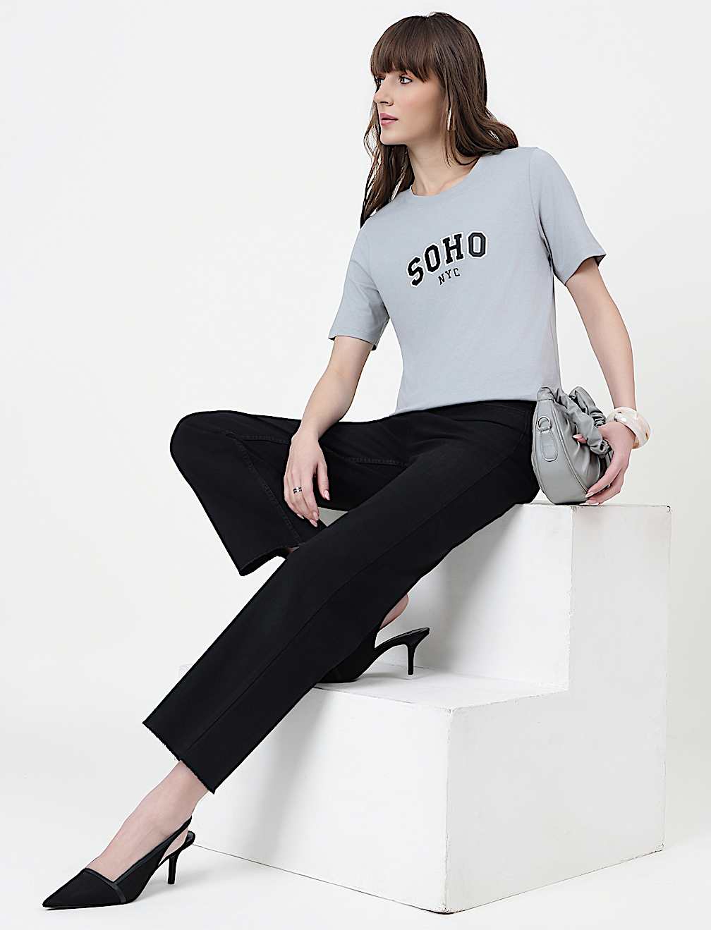 Pure Cotton Typography Crew Neck T-Shirt