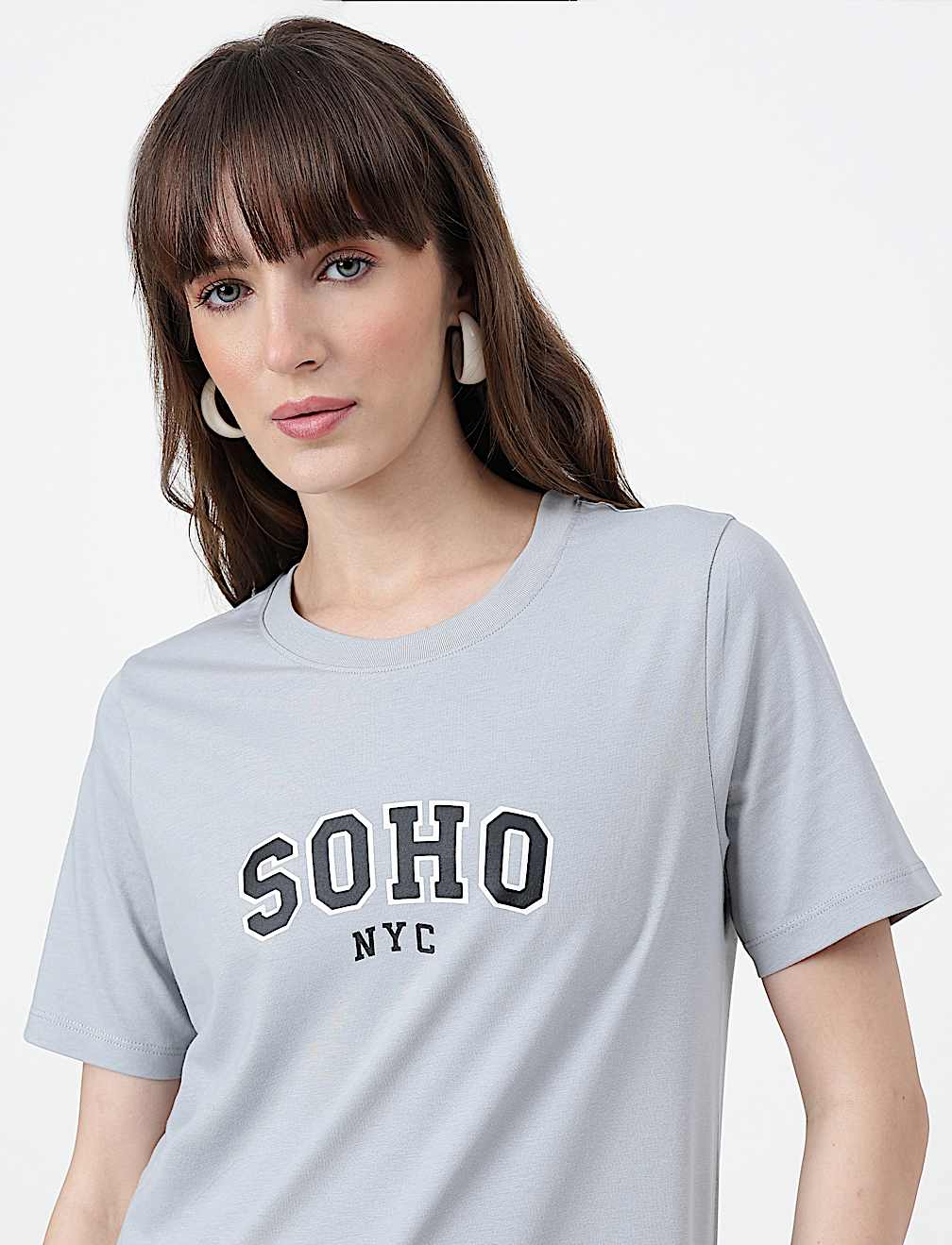 Pure Cotton Typography Crew Neck T-Shirt