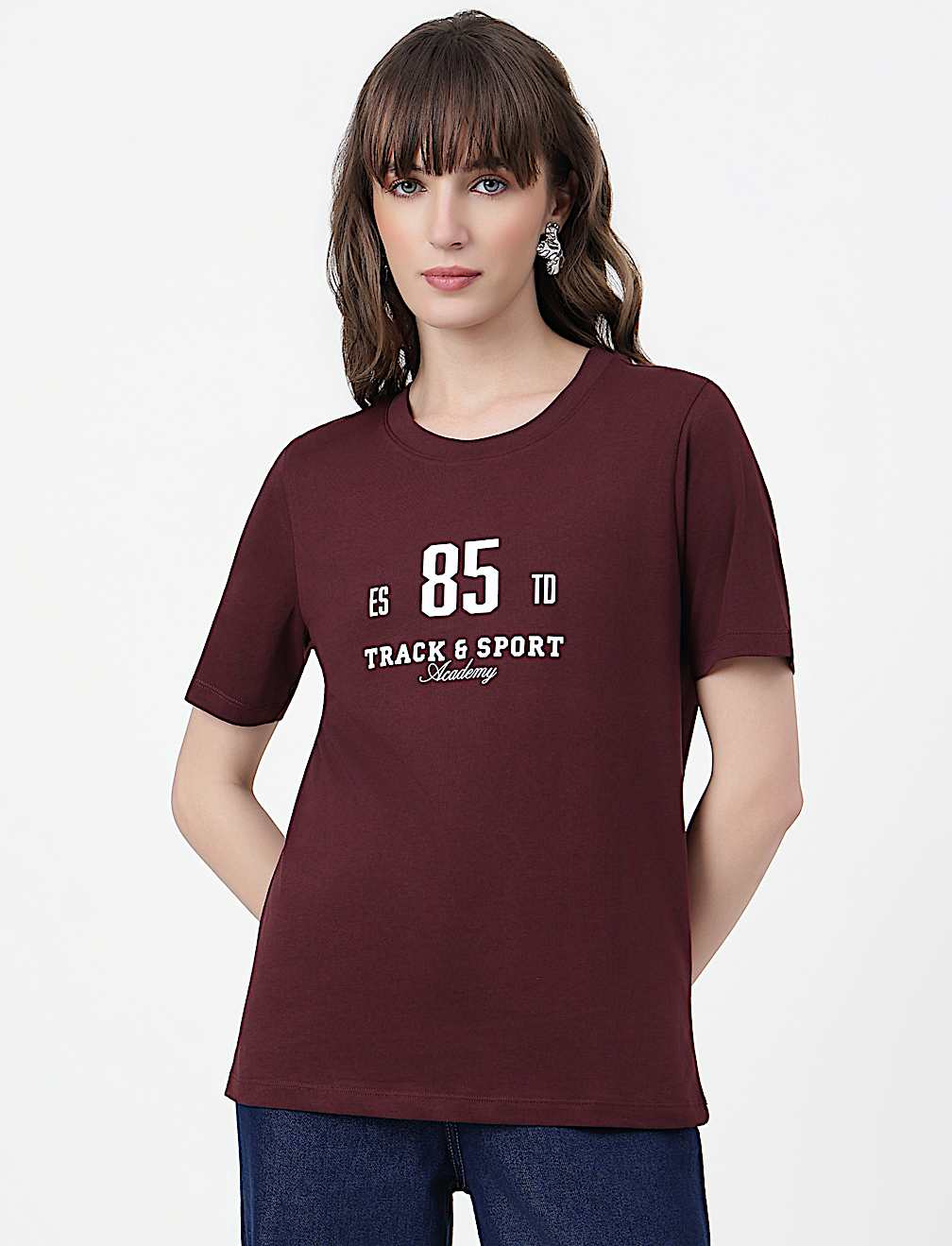 Pure Cotton Typography Crew Neck T-Shirt