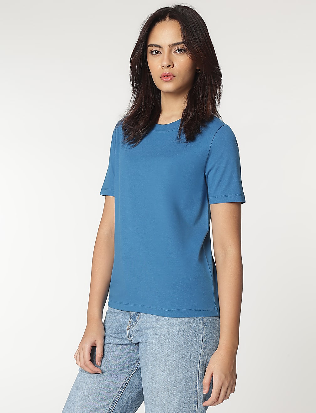 Pure Cotton Crew Neck T-Shirt
