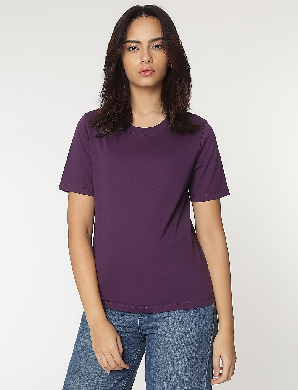 Pure Cotton Crew Neck T-Shirt