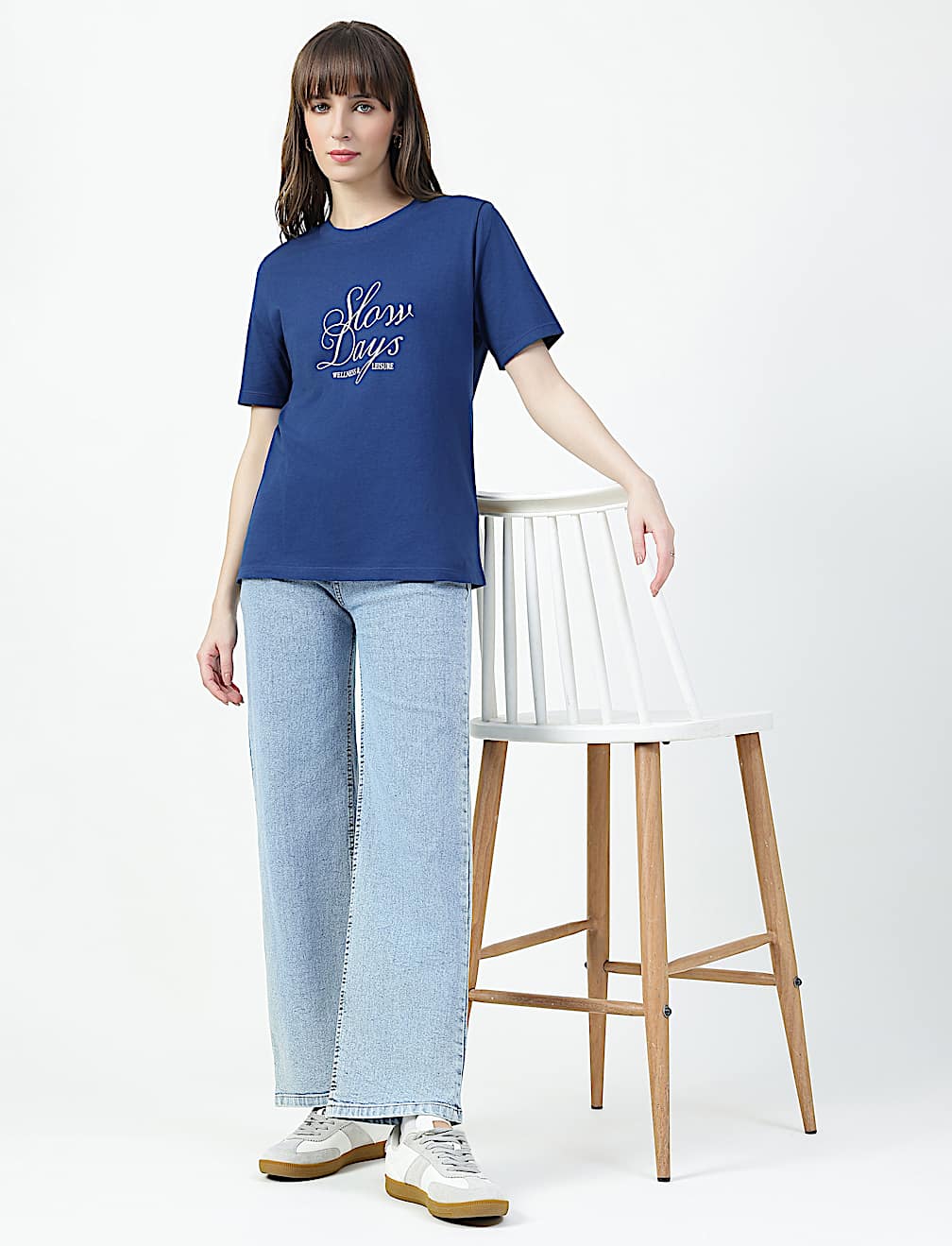 Pure Cotton Typographic Crew Neck T-shirt