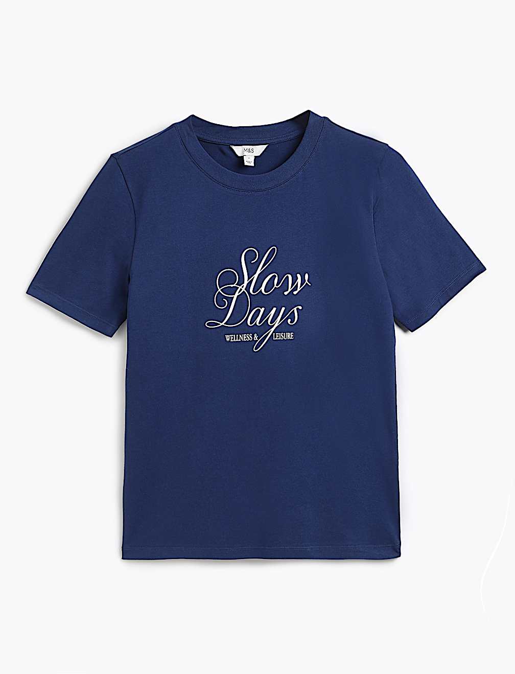 Pure Cotton Typographic Crew Neck T-shirt