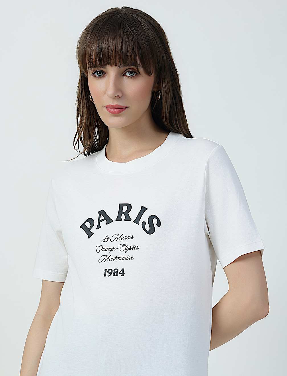 Pure Cotton Typographic Crew Neck T-shirt