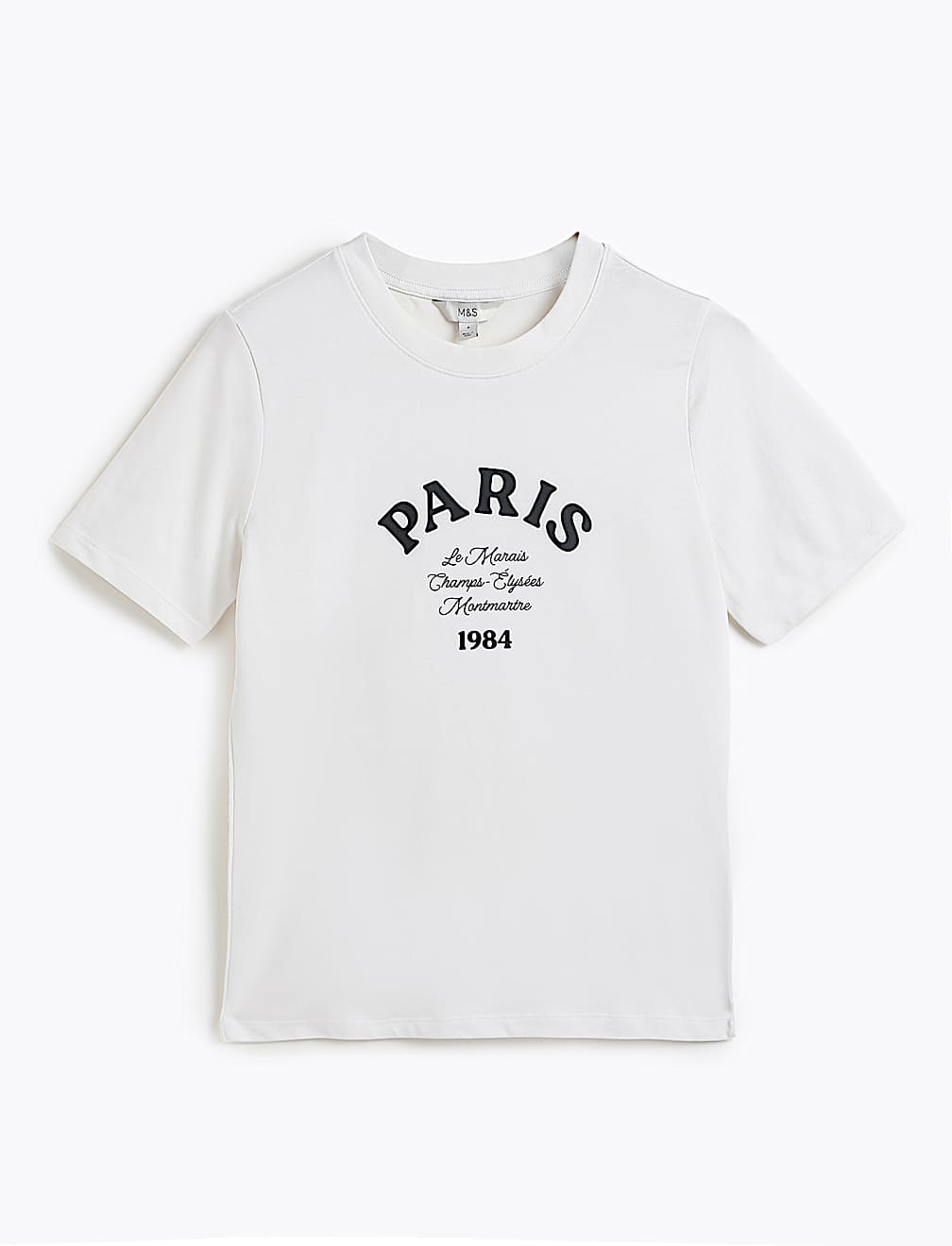 Pure Cotton Typographic Crew Neck T-shirt