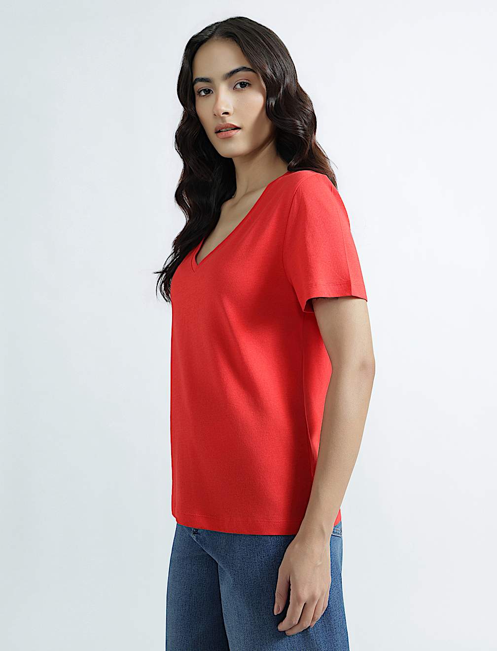 Pure Cotton V-Neck T-Shirt