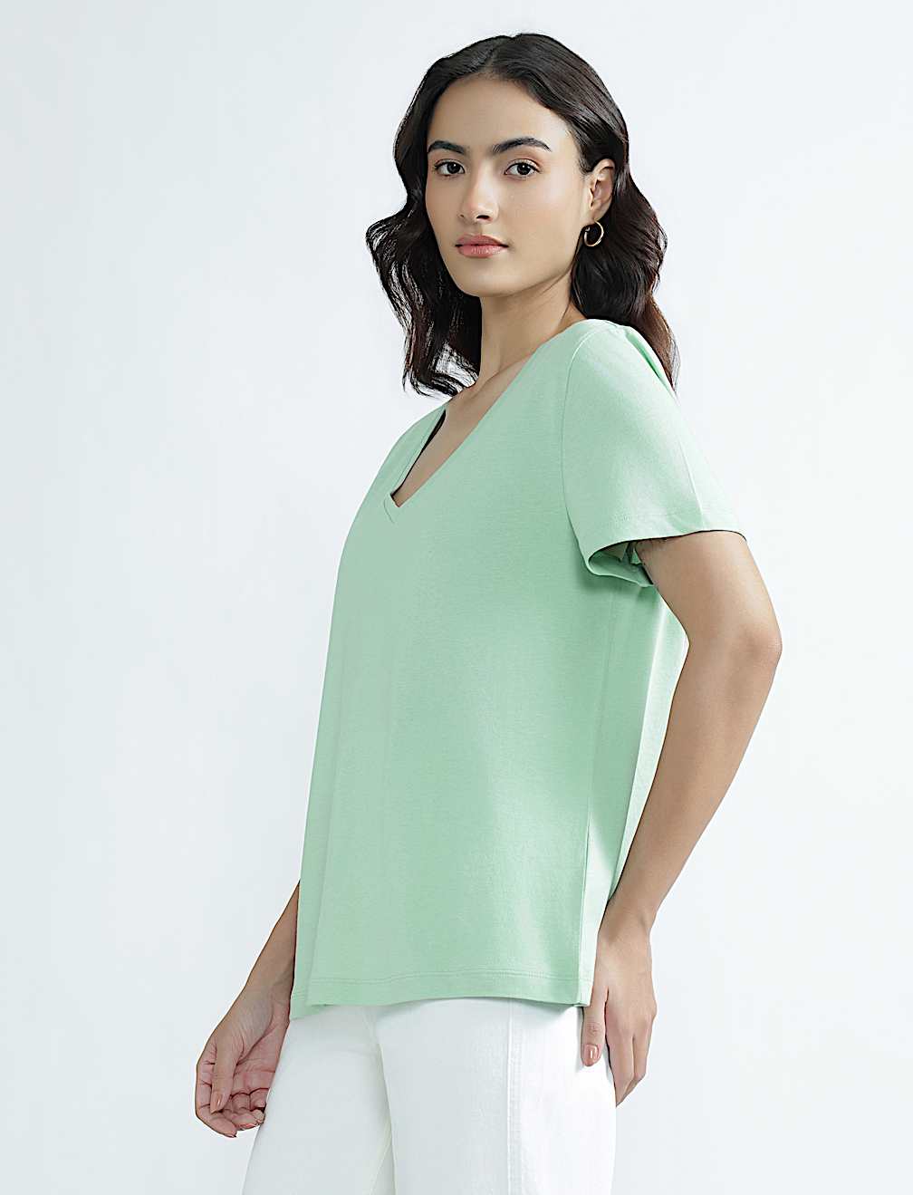 Pure Cotton V-Neck T-Shirt