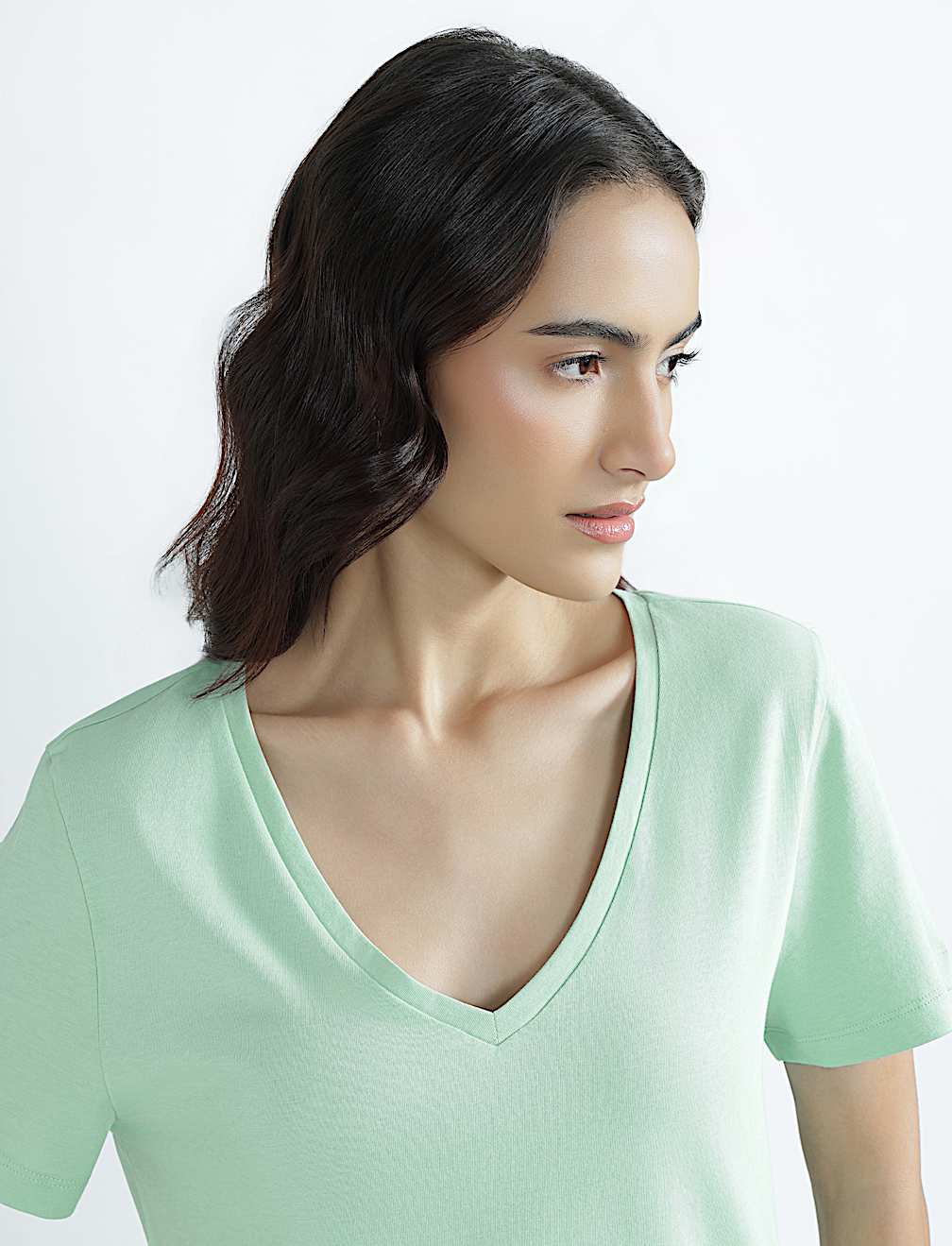Pure Cotton V-Neck T-Shirt