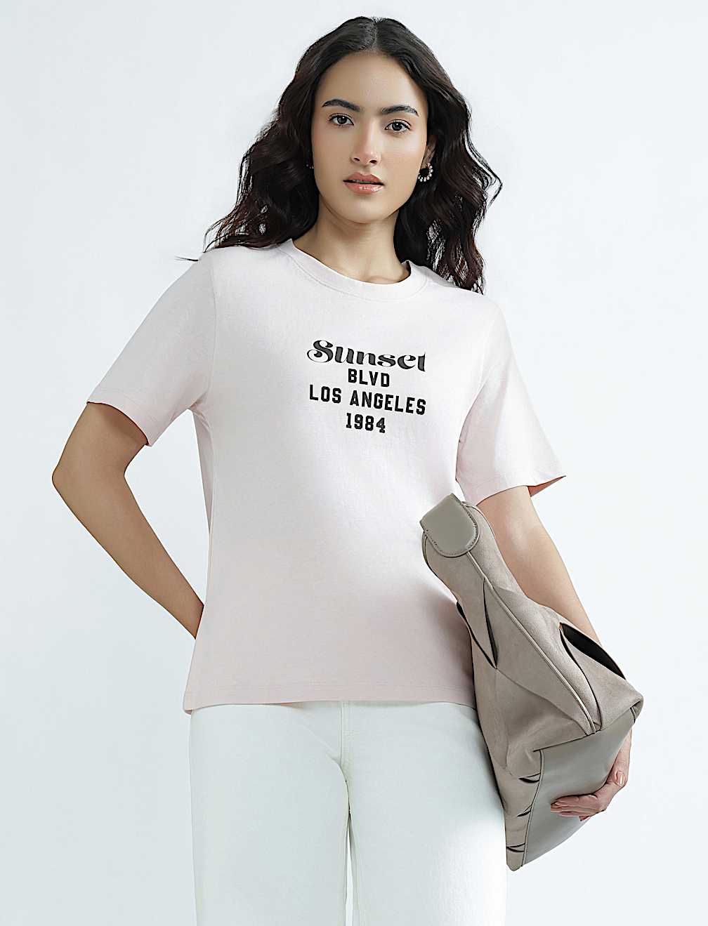 Pure Cotton Round Neck Graphic Print T-Shirt