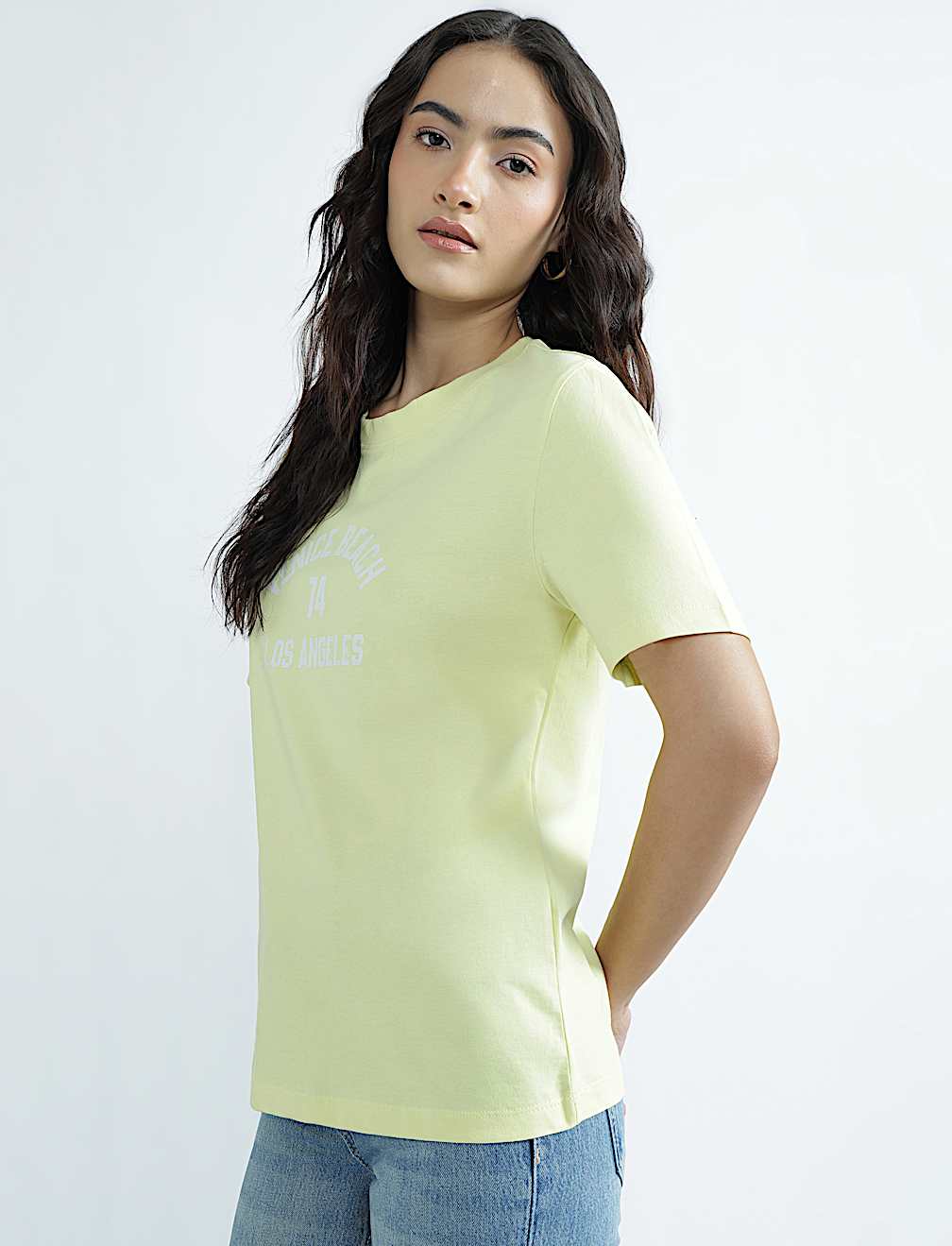 Pure Cotton Round Neck Graphic Print T-Shirt