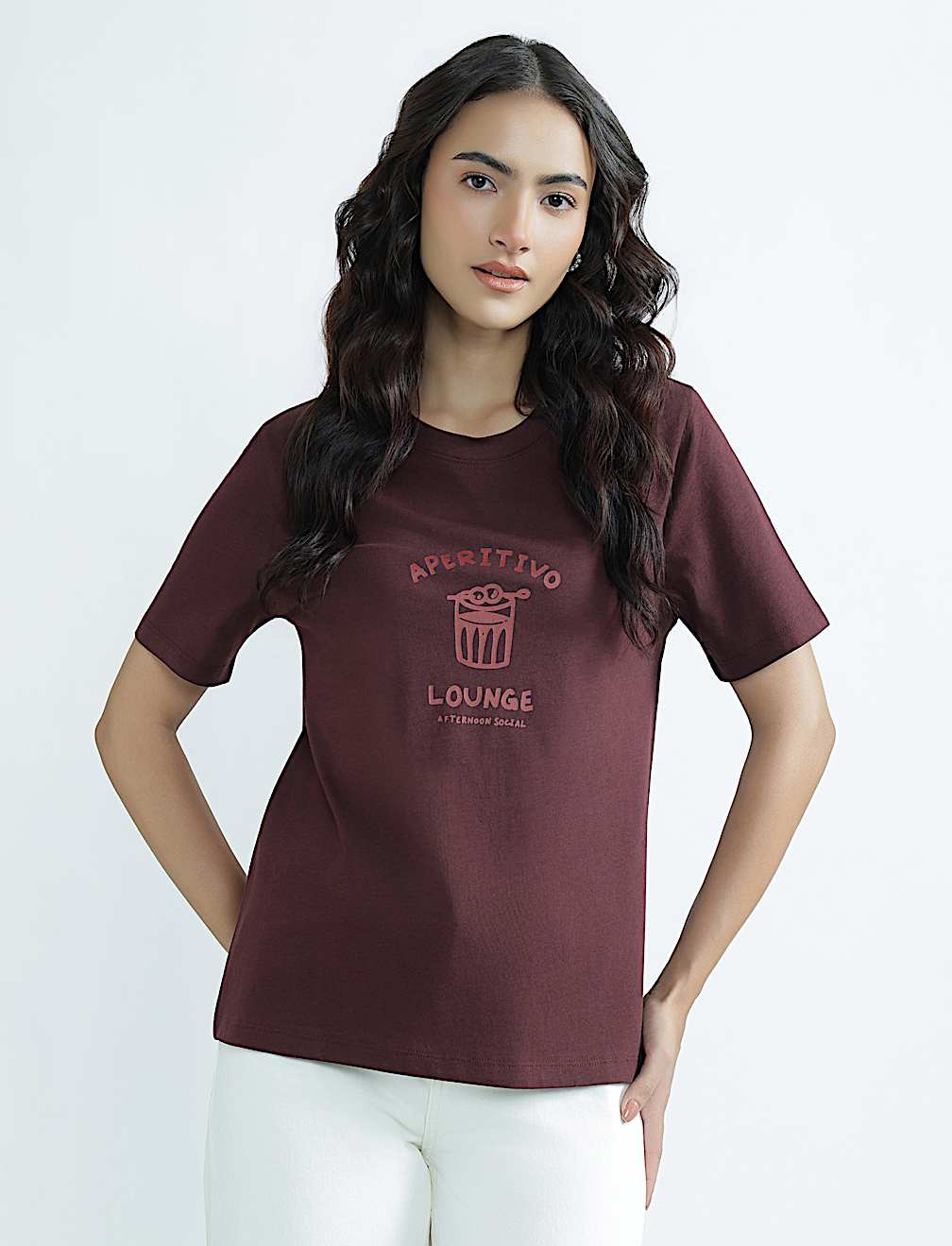Pure Cotton Round Neck Graphic Print T-Shirt