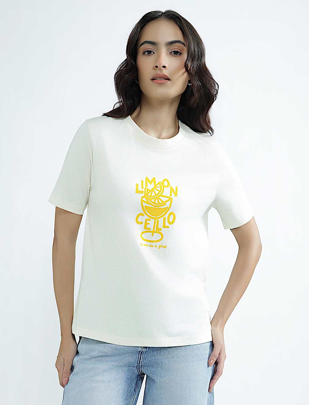 Pure Cotton Round Neck Graphic Print T-Shirt