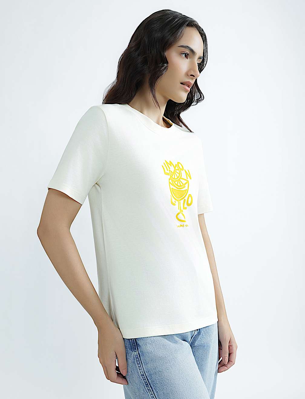 Pure Cotton Round Neck Graphic Print T-Shirt
