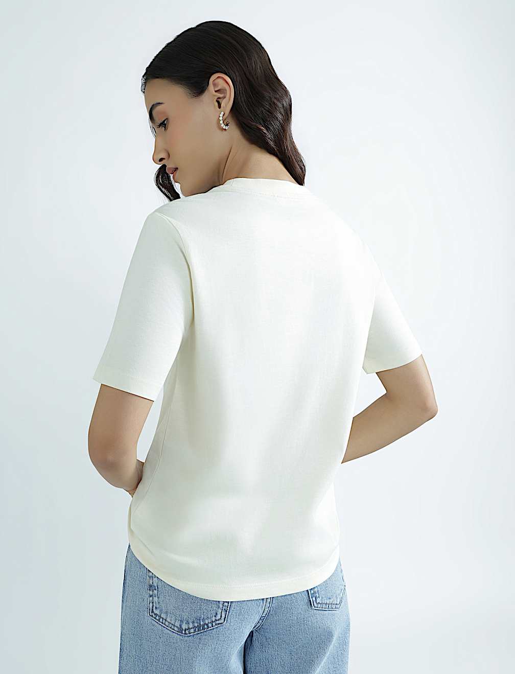 Pure Cotton Round Neck Graphic Print T-Shirt
