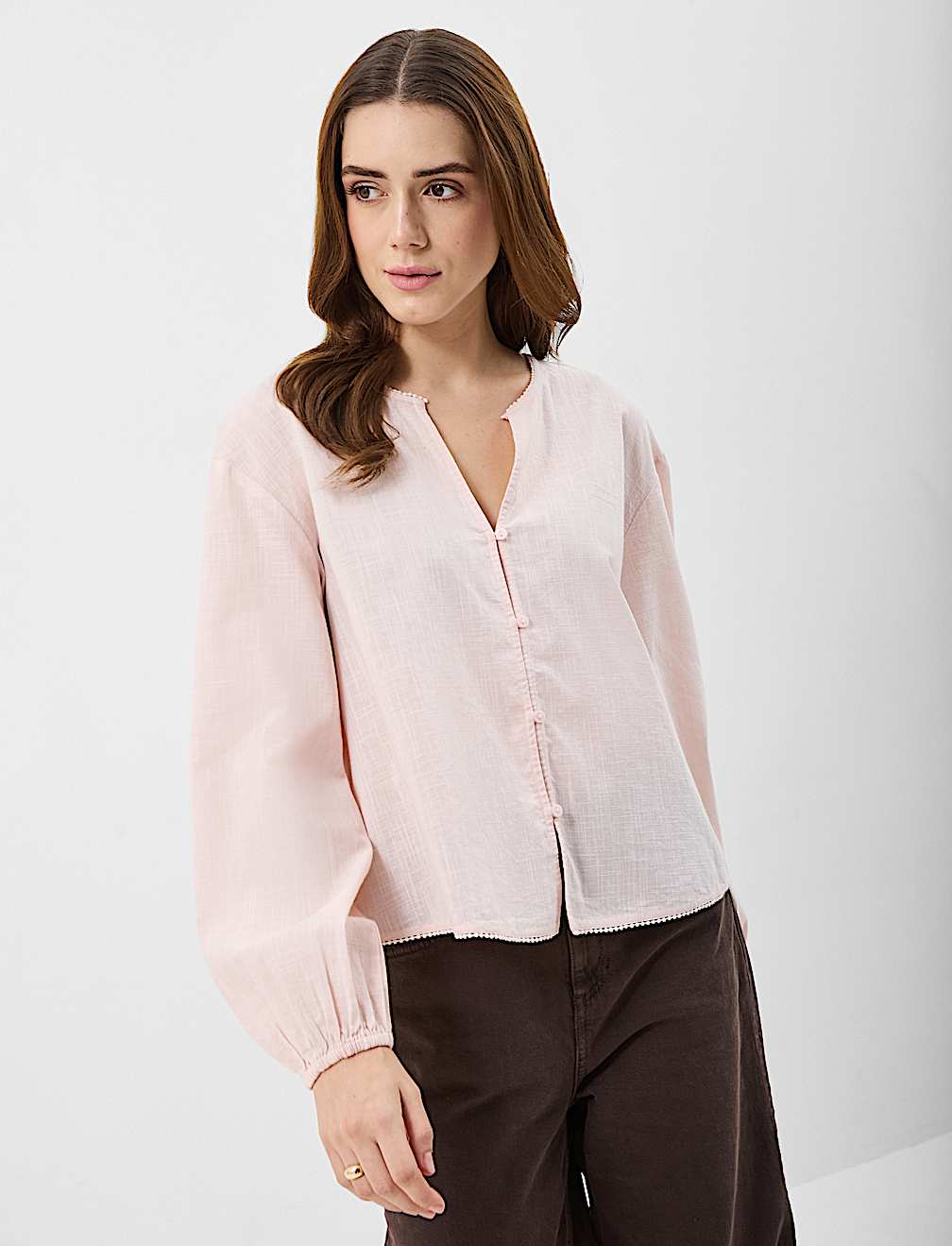 Pure Cotton Balloon Sleeve Top