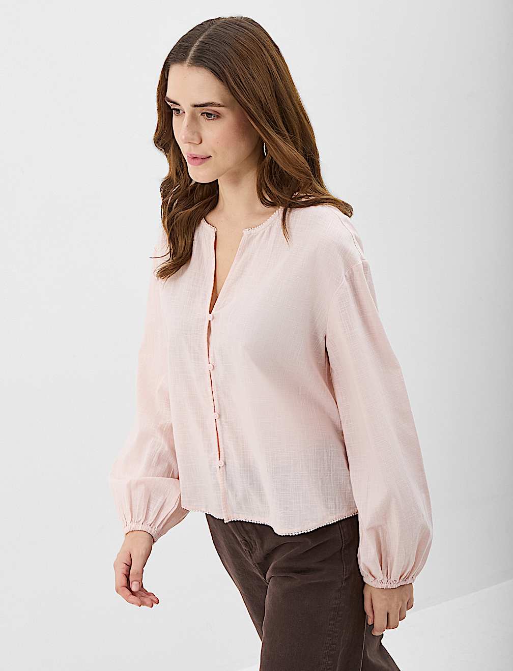Pure Cotton Balloon Sleeve Top