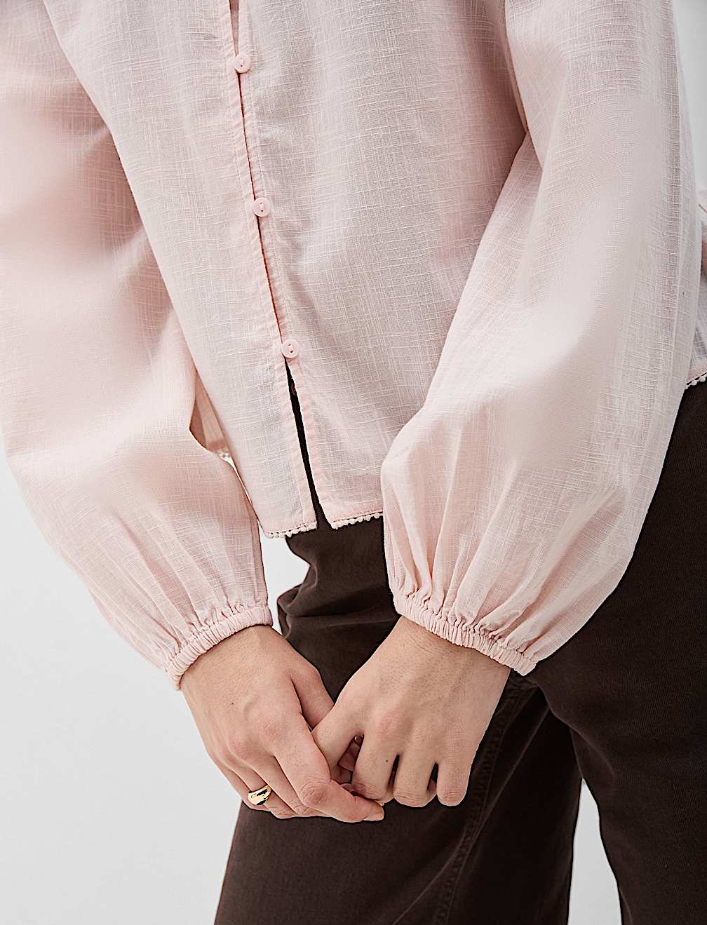 Pure Cotton Balloon Sleeve Top