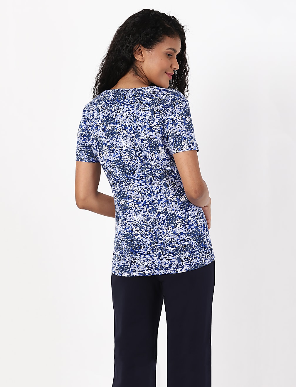 Cotton Rich Floral Crew Neck T-Shirt