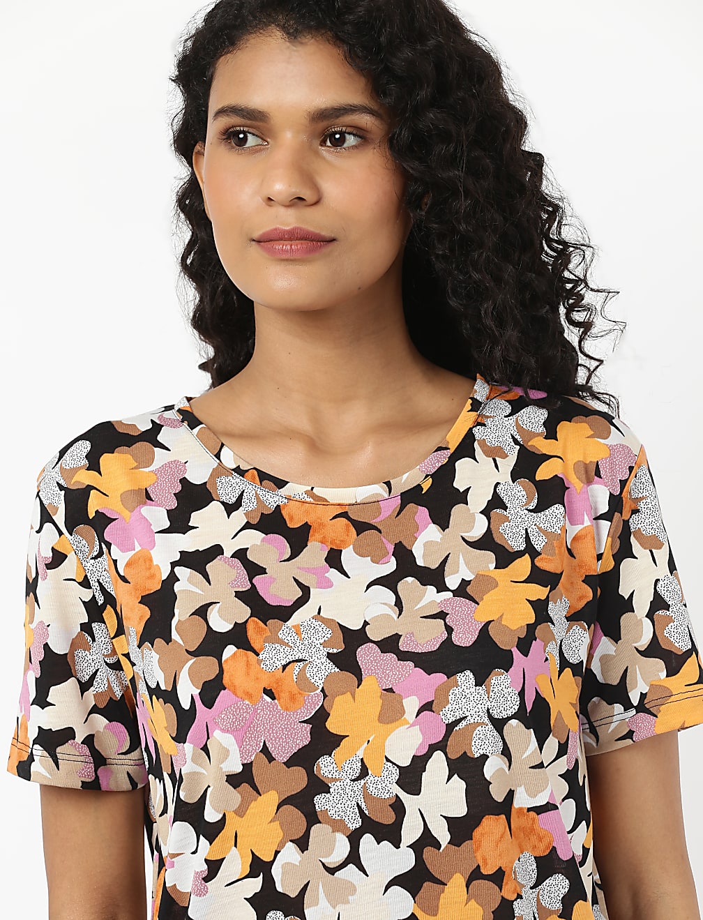 Floral Crew Neck Tee