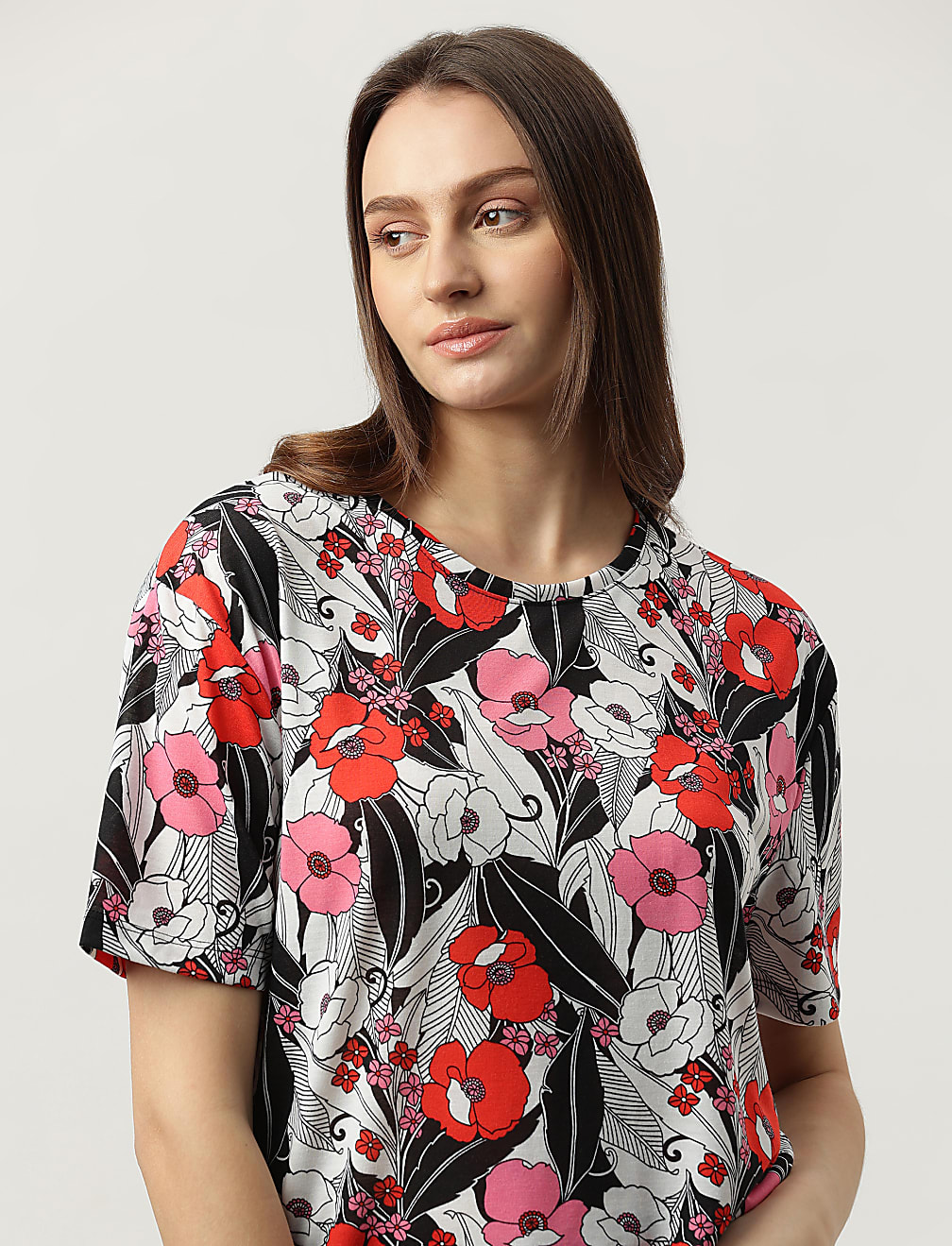 Floral Printed Short Sleeve T-Shirt