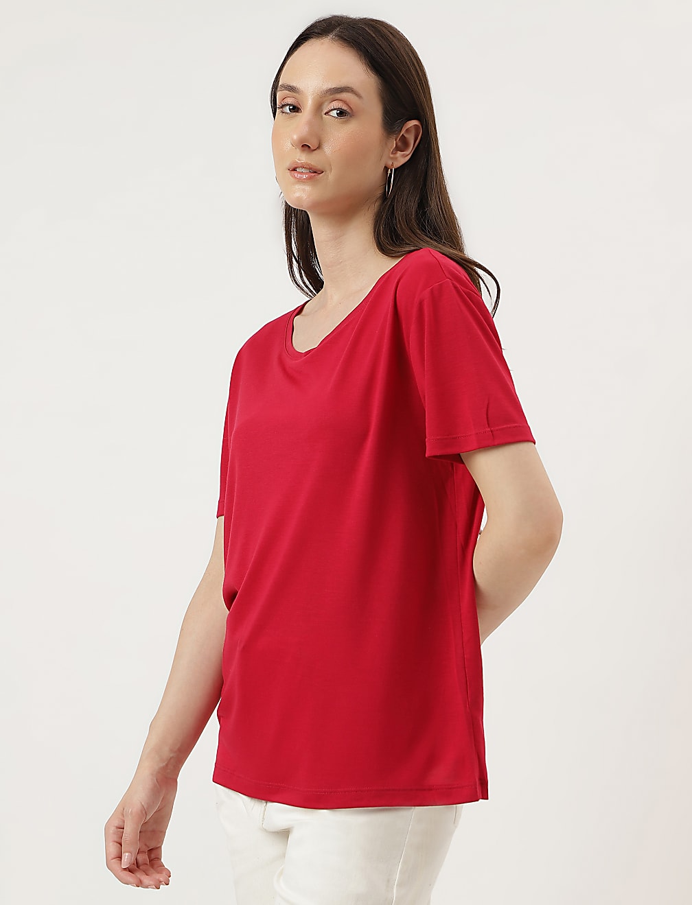 Relaxed Fit Crew Neck Tee