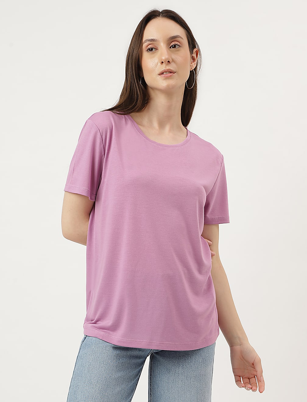 Relaxed Fit Crew Neck Tee