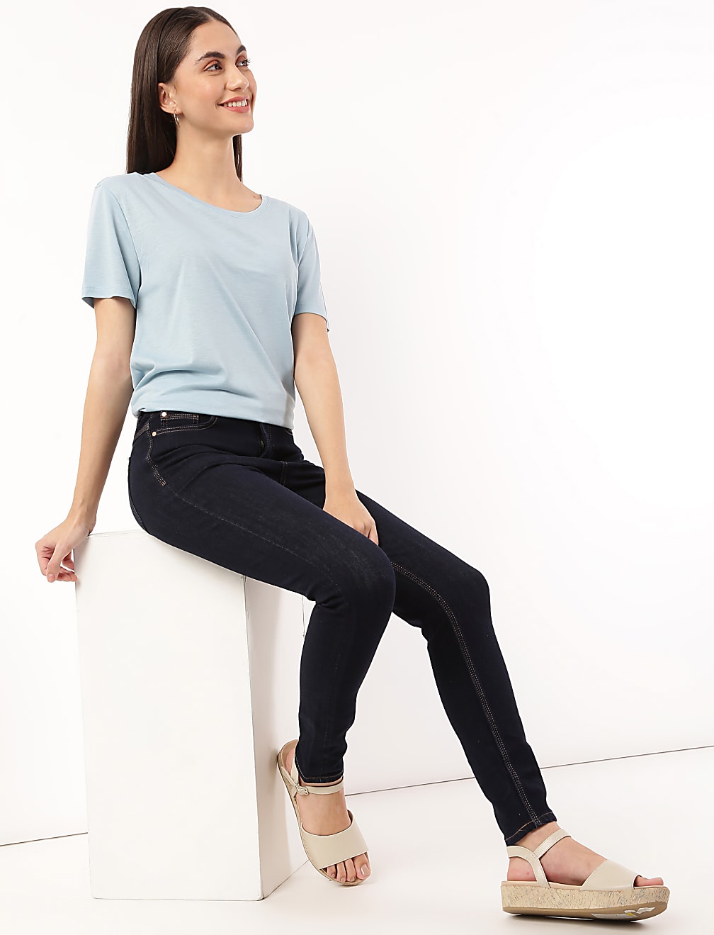 Relaxed Fit Crew Neck Tee