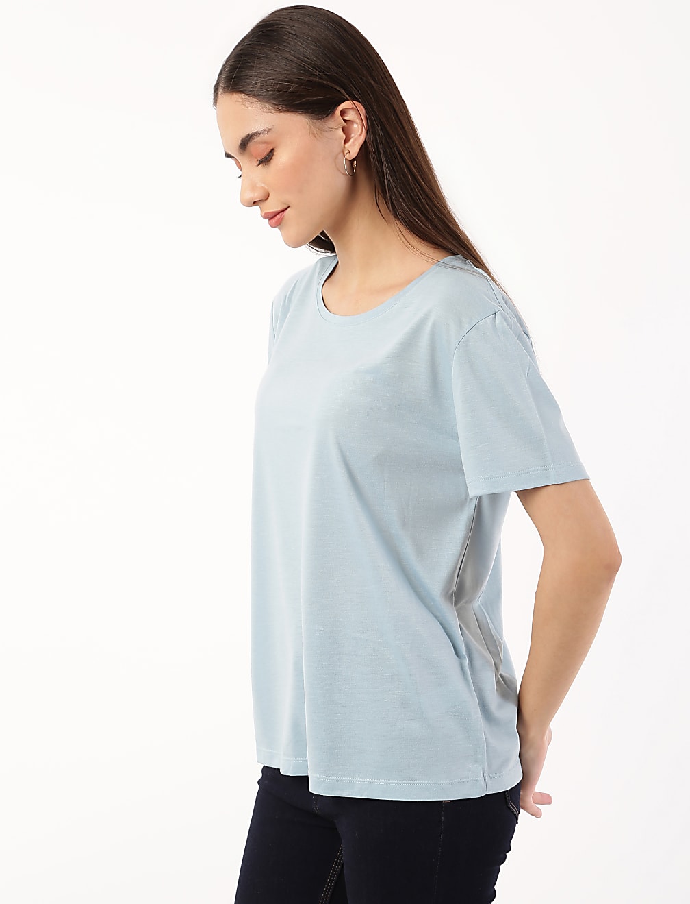 Relaxed Fit Crew Neck Tee