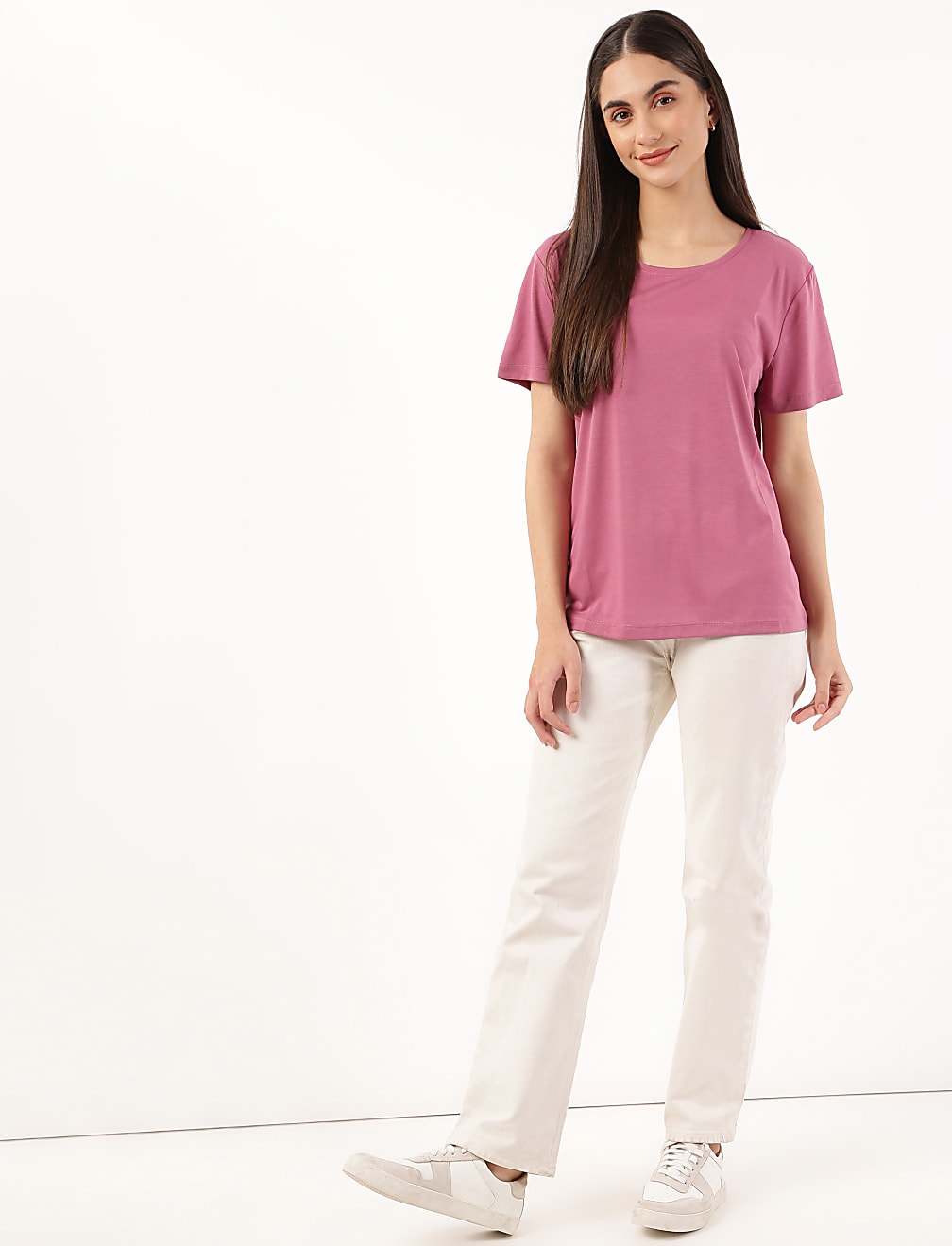 Relaxed Fit Crew Neck Tee