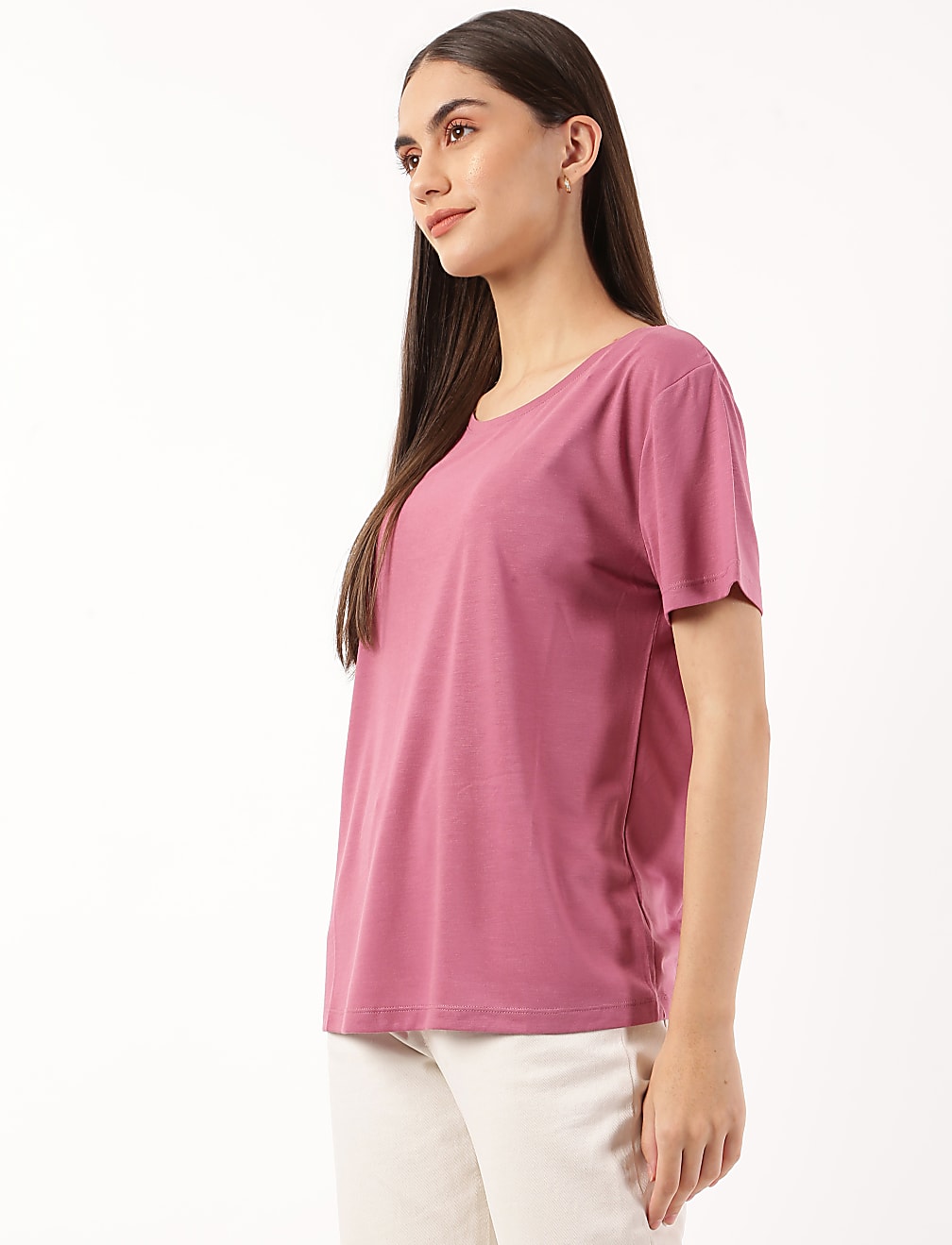 Relaxed Fit Crew Neck Tee
