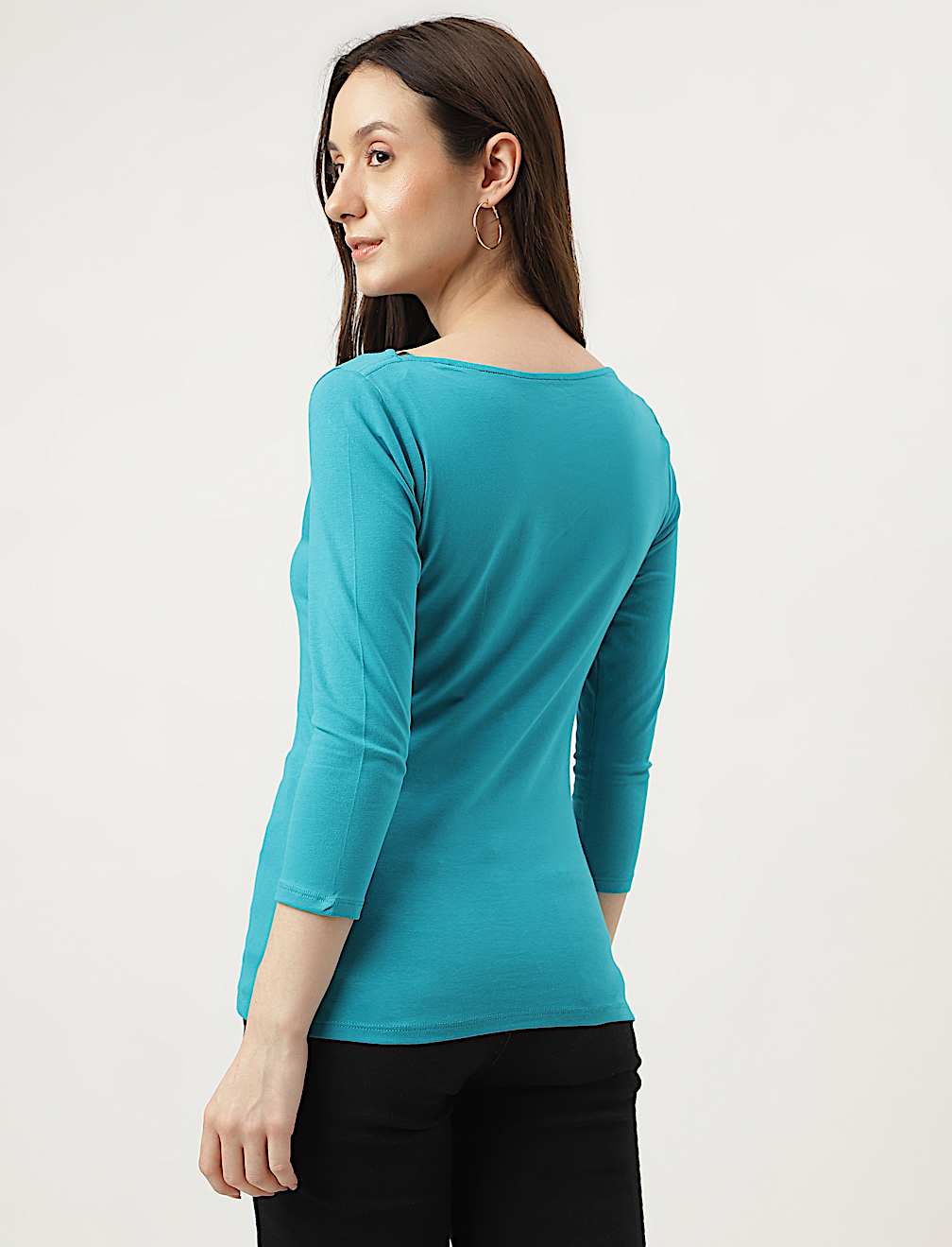 Fitted Slash Neck Tee