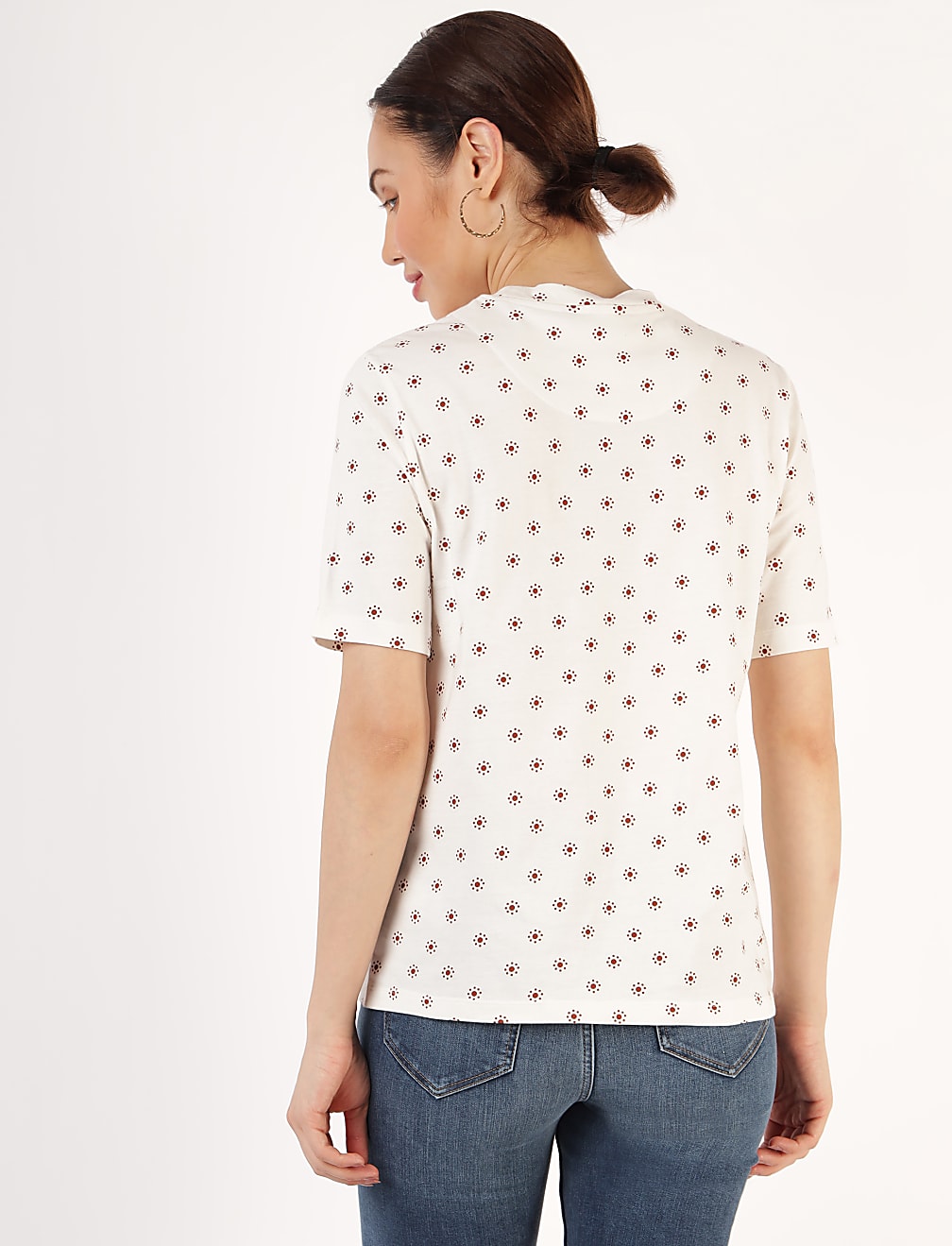 Pure Cotton Printed Round Neck T-Shirt