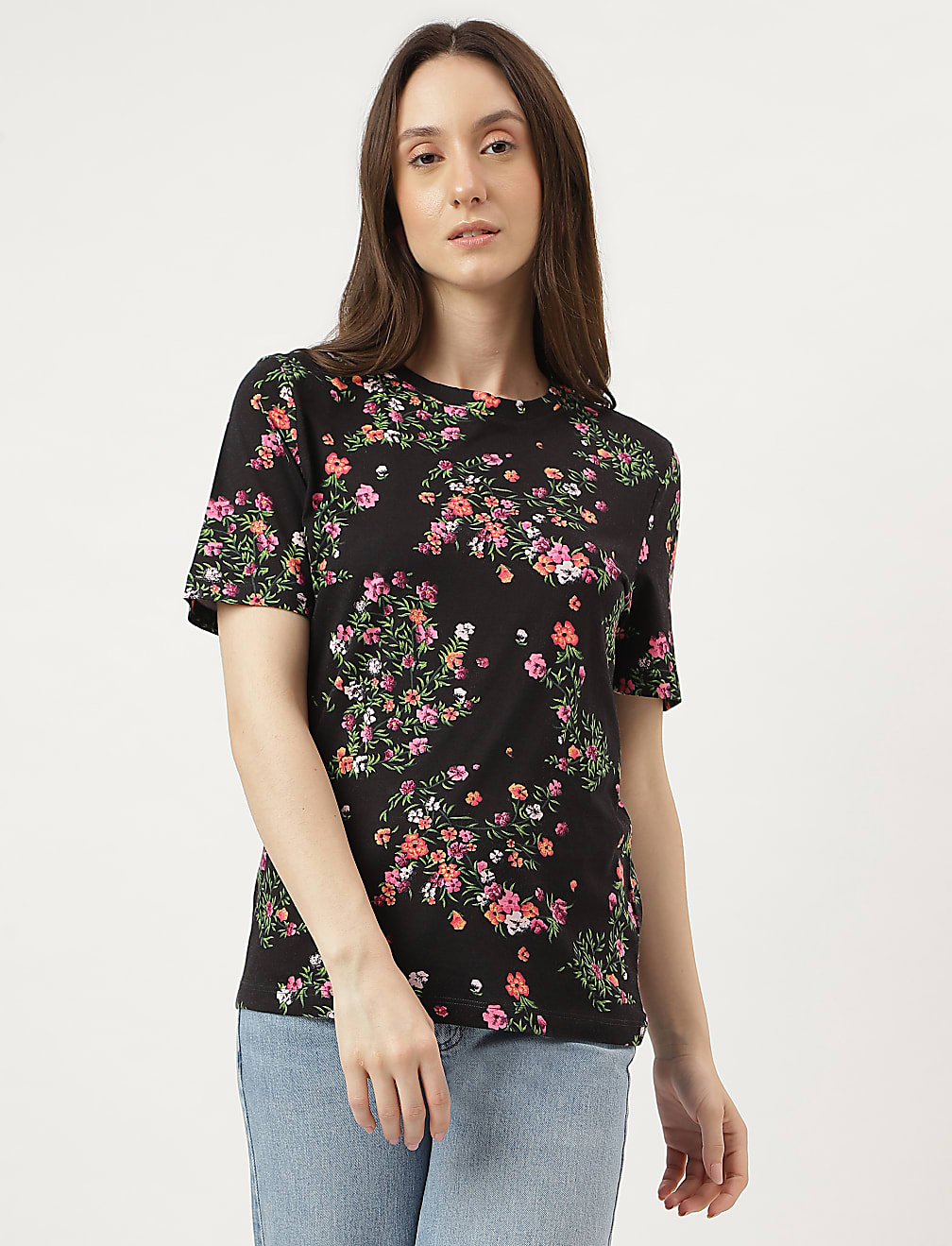 Straight Fit Crew Neck Tee