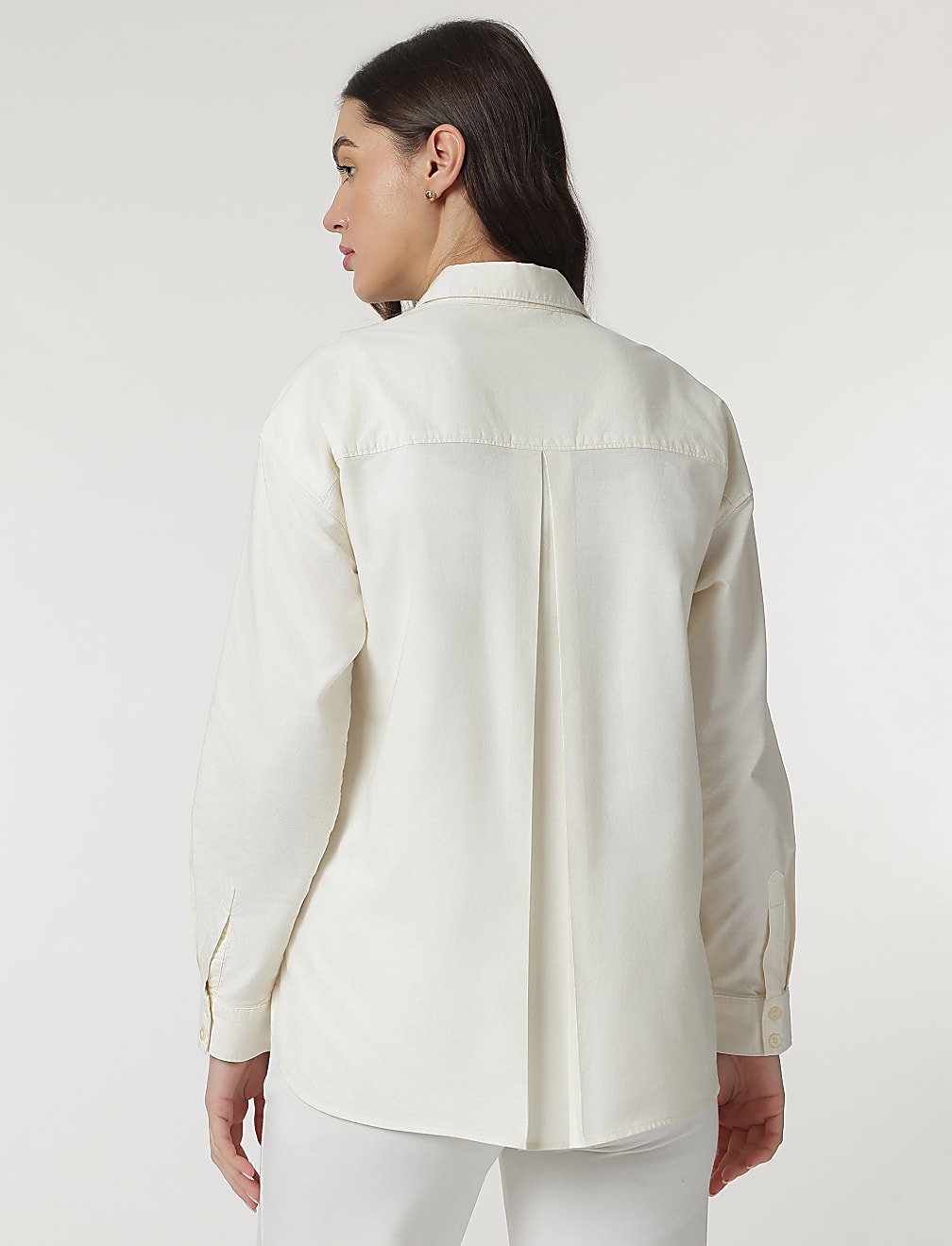 Pure Cotton Spread Collar Shirt