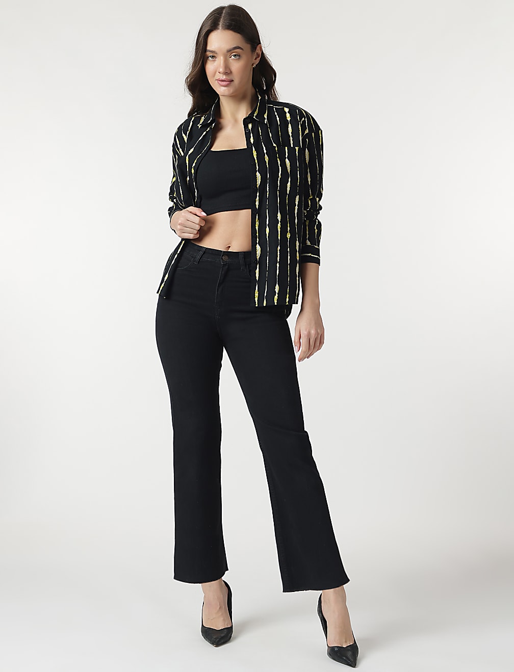 Pure Cotton Printed Spread Collar Shirt