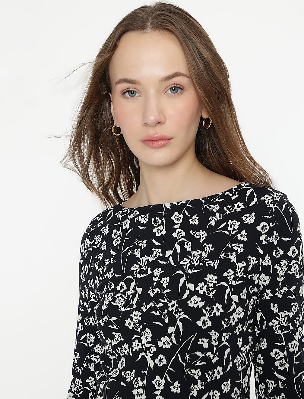 Cotton Rich Printed 3/4 Sleeves T-Shirt