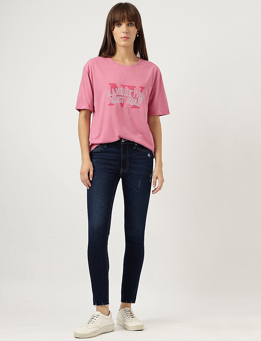 Embroidered Round Neck T-Shirt