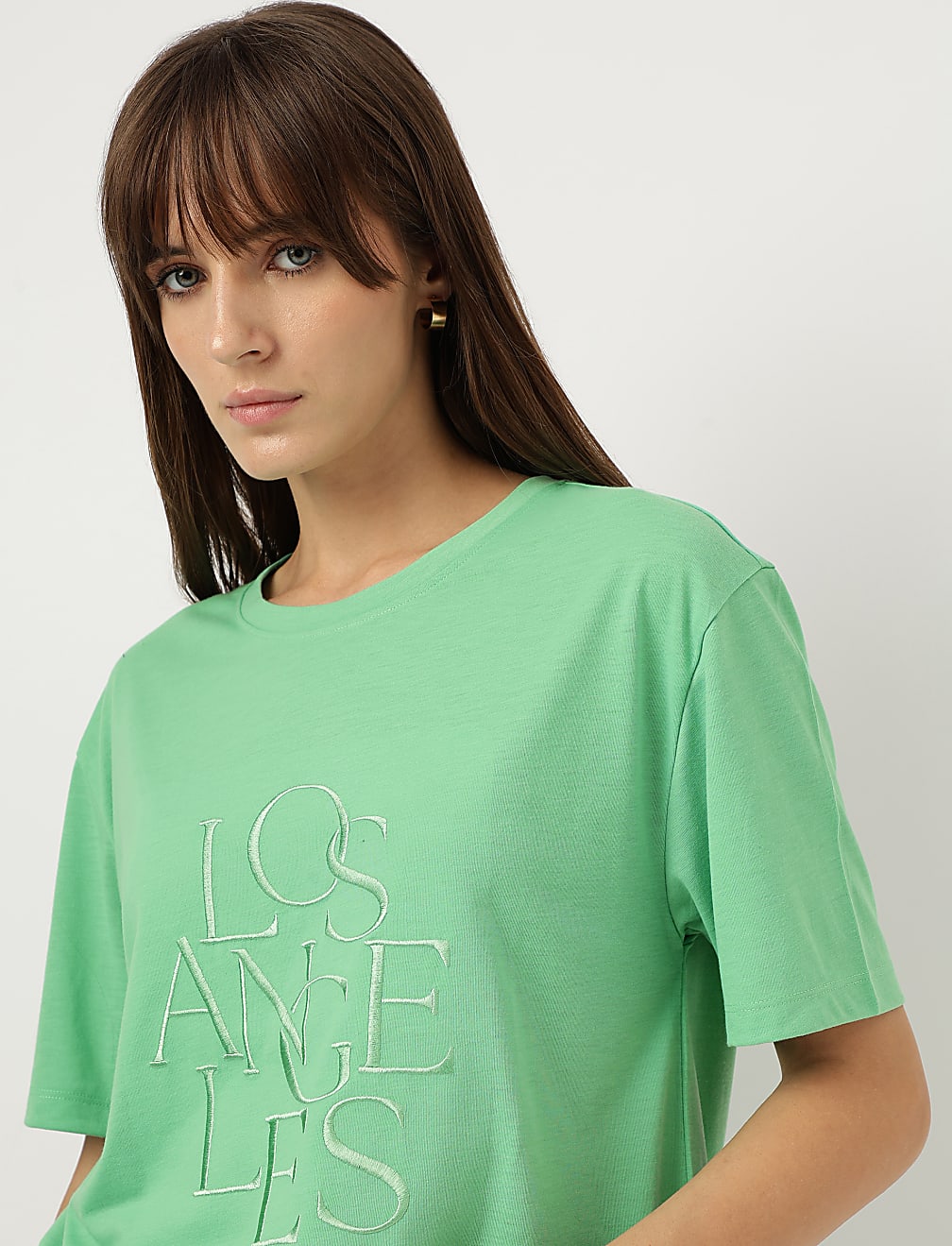 Embroidered Round Neck T-Shirt