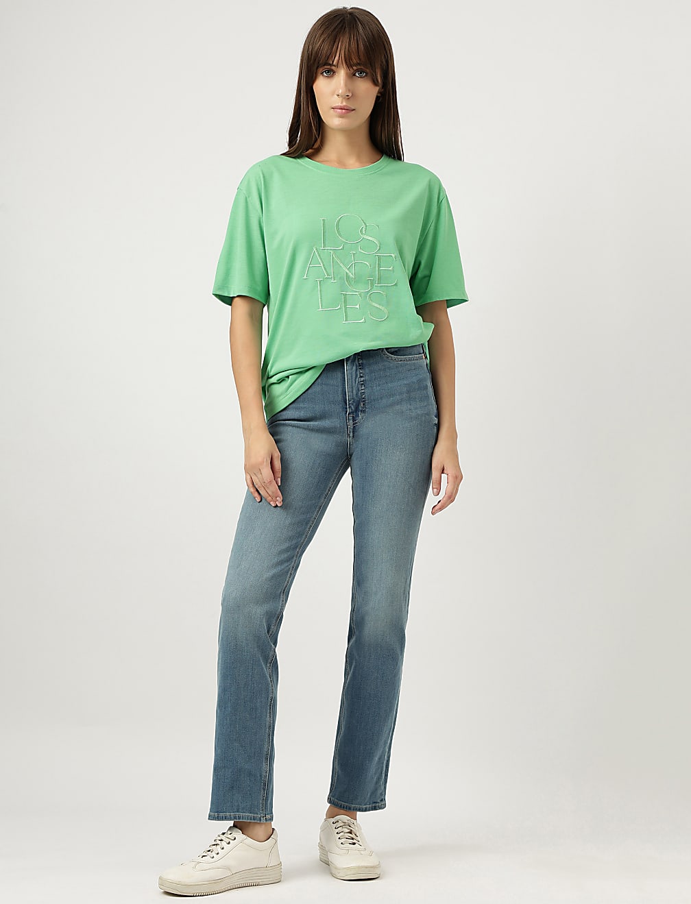 Embroidered Round Neck T-Shirt